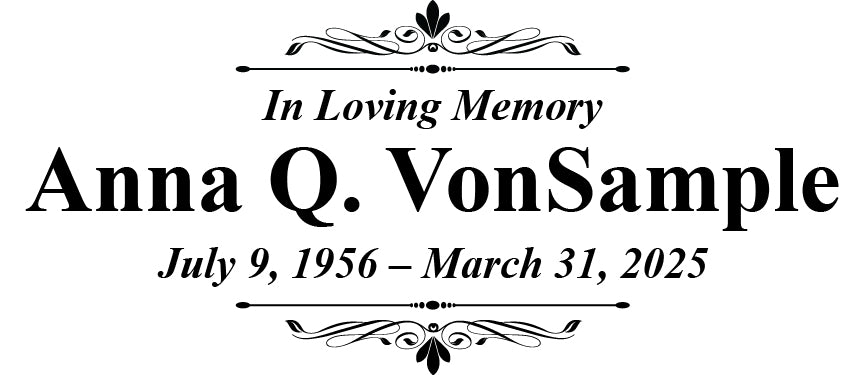 Personalized Urn Engraving