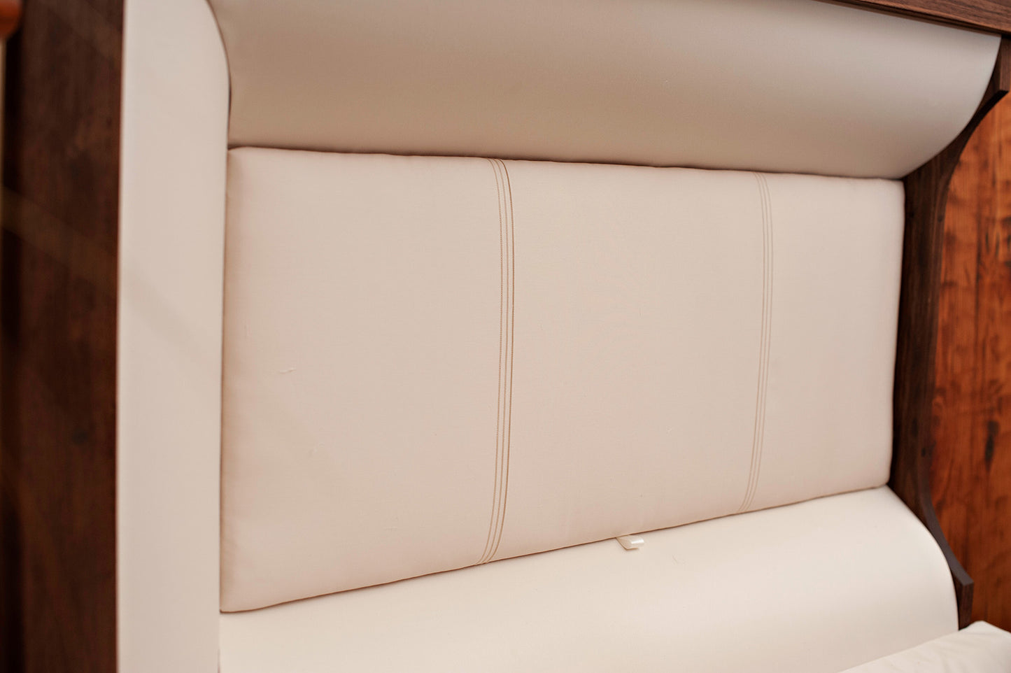 Walnut Panel Casket with Swingbar Handles