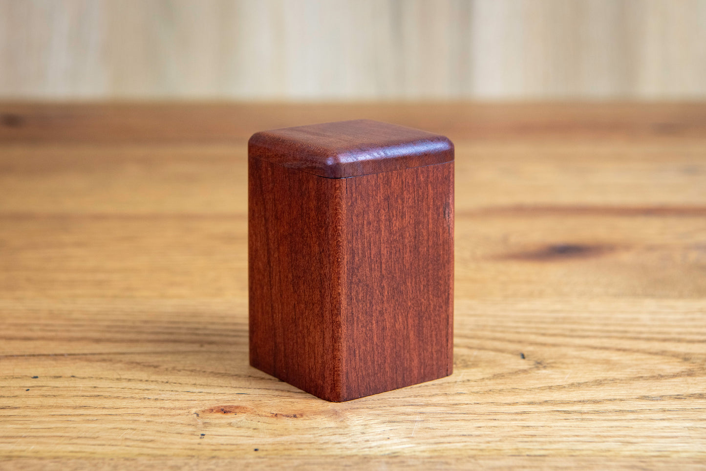 Rustic Cherry Cremation Urn, Sharing Size, Small Keepsake