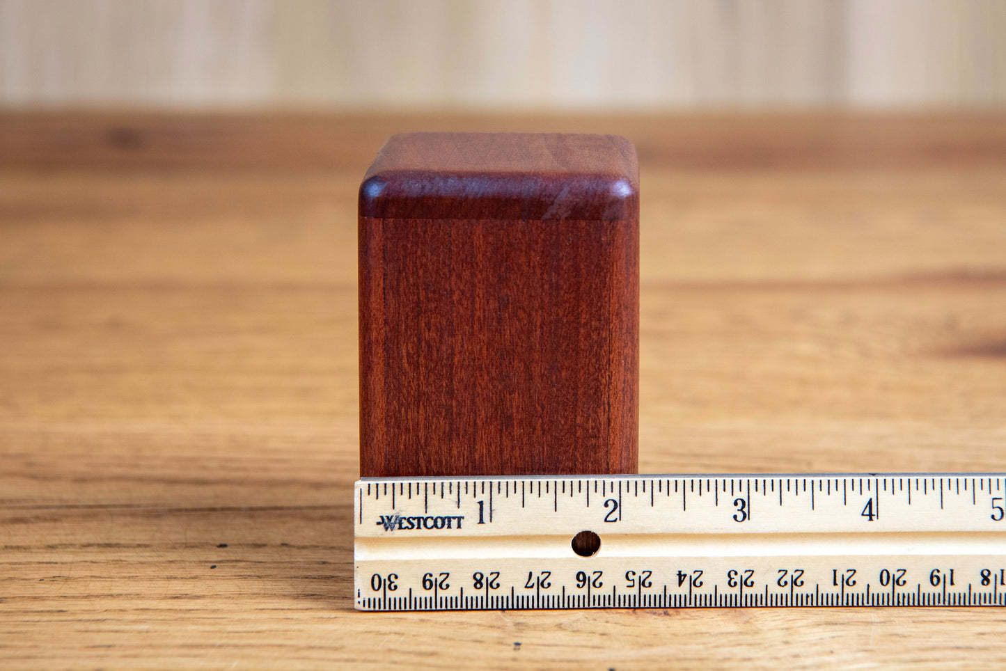 Rustic Cherry Cremation Urn, Sharing Size, Small Keepsake