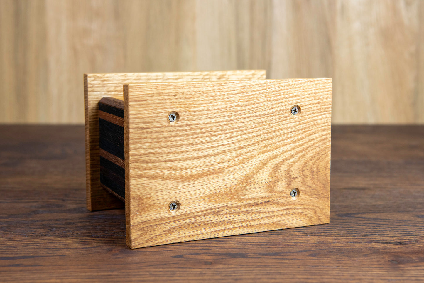 Wine and Whiskey Barrel Aged Oak Cremation Urn, Sharing Size, Medium, Mini Manhattan