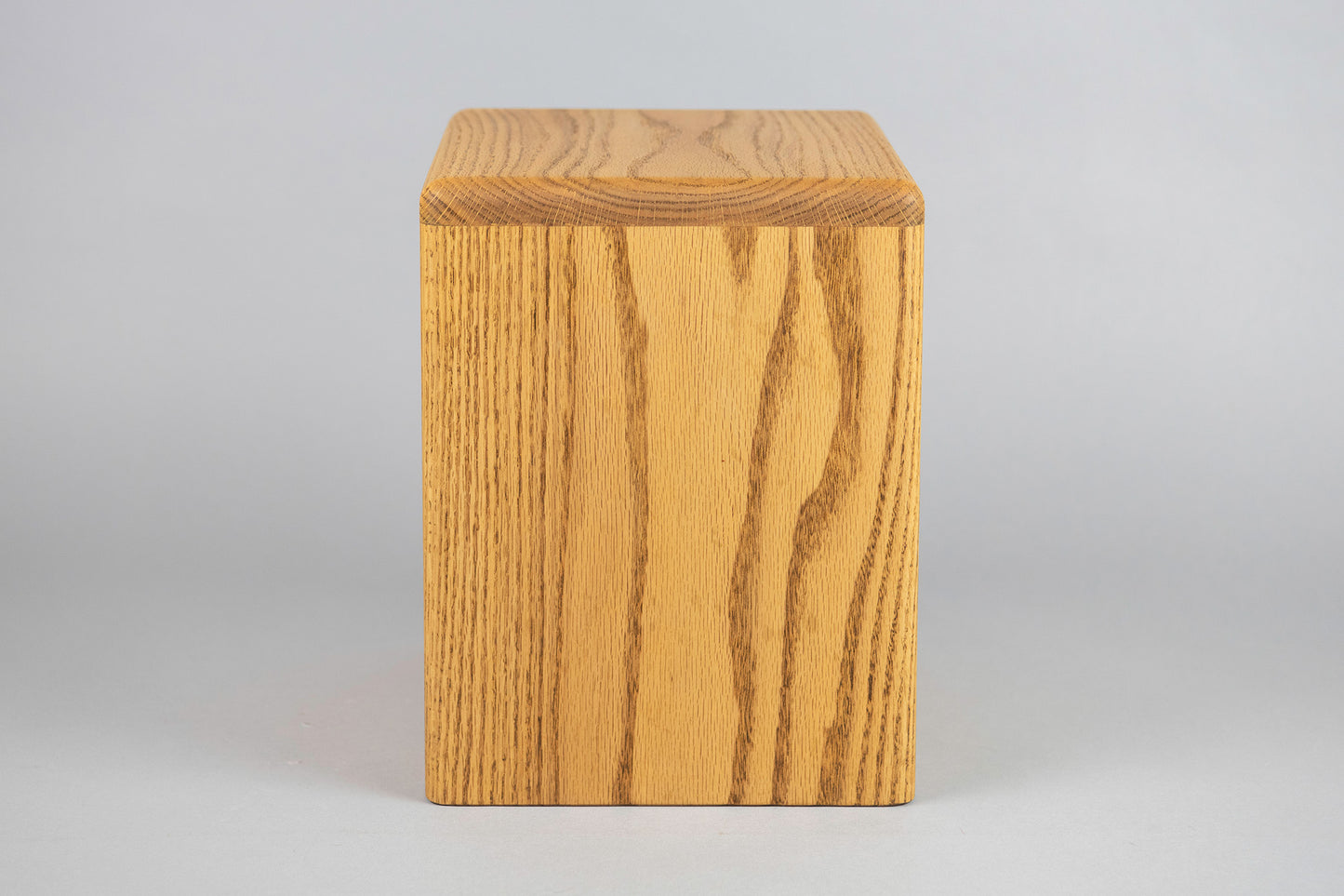Oak Cremation Urn in Prudence Style, Companion Size