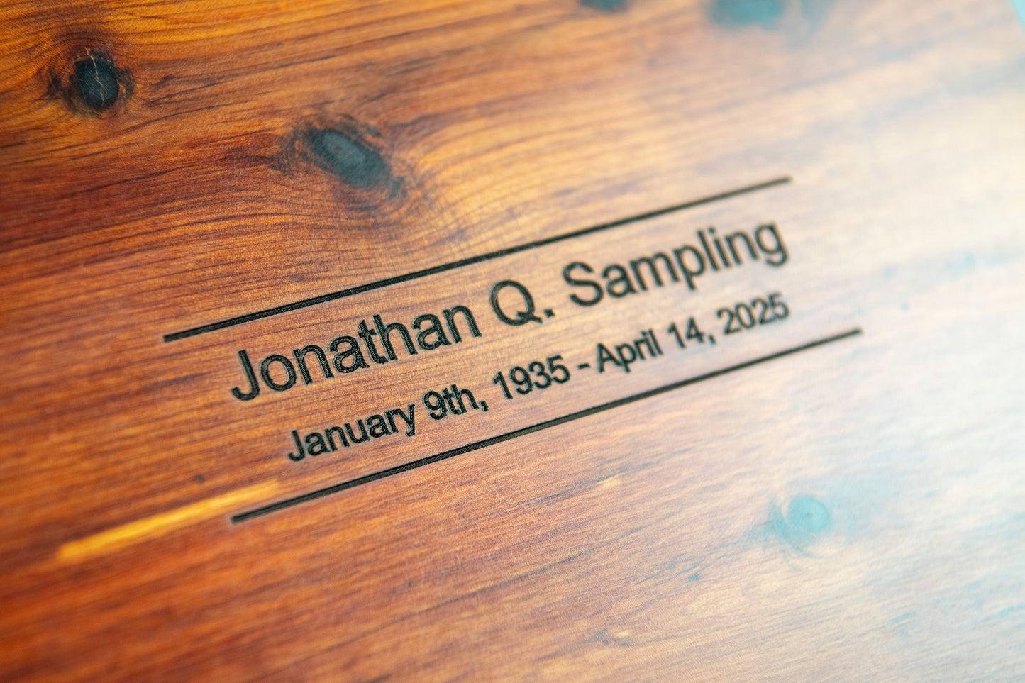 Personalized Urn Engraving