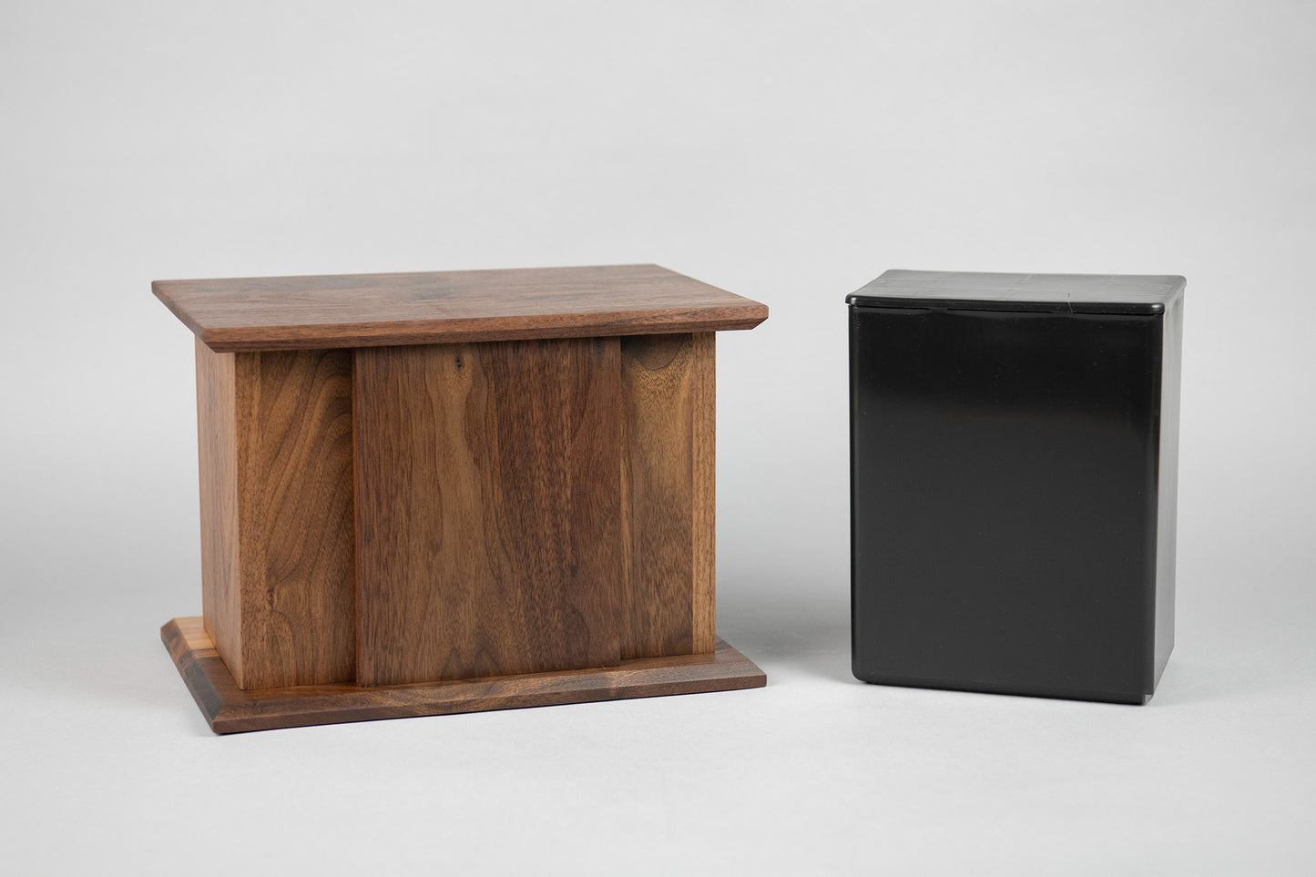Walnut Cremation Urn in Candor Style, Large Adult Size