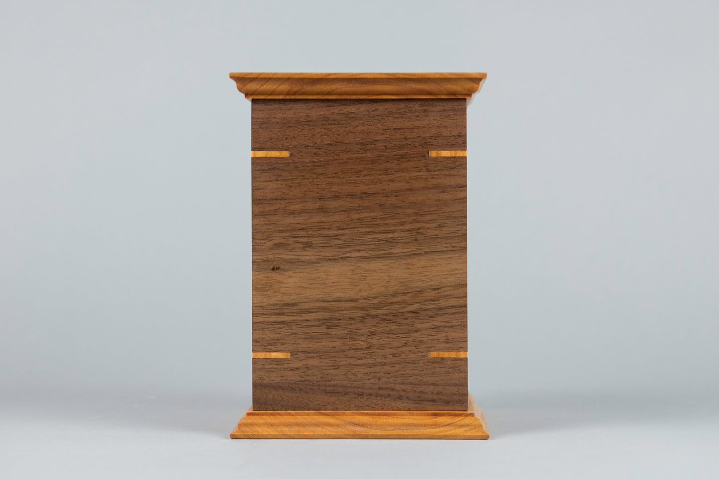 Walnut and Cherry Cremation Urn in Craftsman Style, Sharing Size, Large