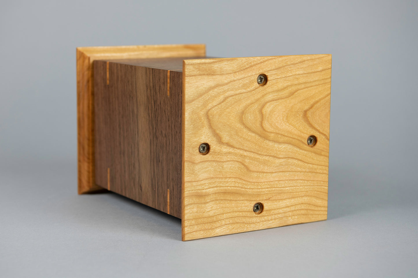 Walnut and Cherry Cremation Urn in Craftsman Style, Sharing Size, Large