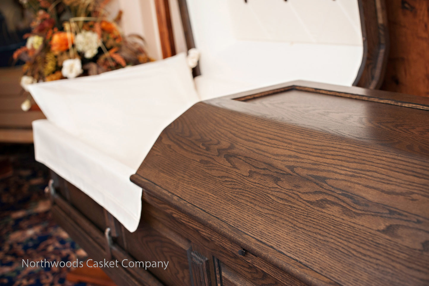 Mission Oak Casket with Swingbar Handles