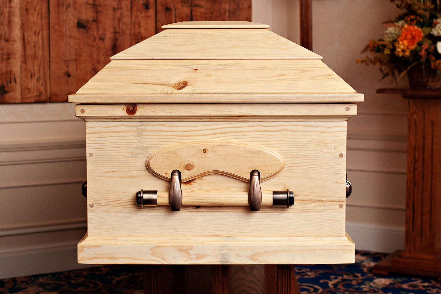 American Heritage Settler's Pine Casket in Minimalist