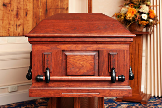 Classic Cherry Casket with Swingbar Handles