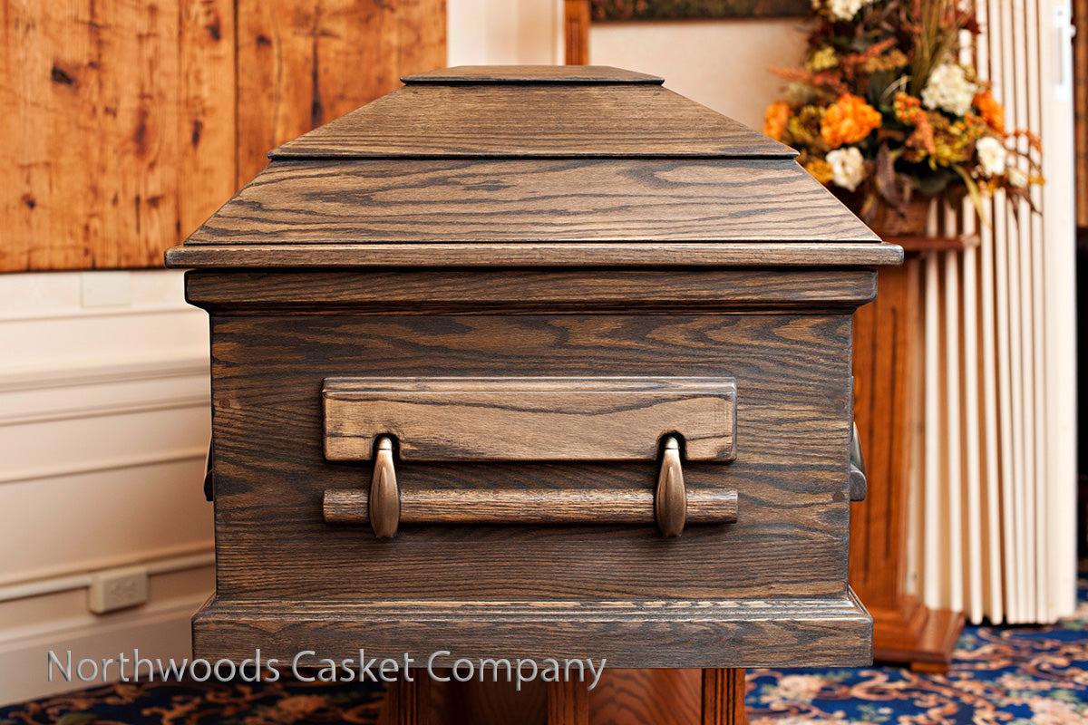 American Heritage Oak Casket in Mission Oak