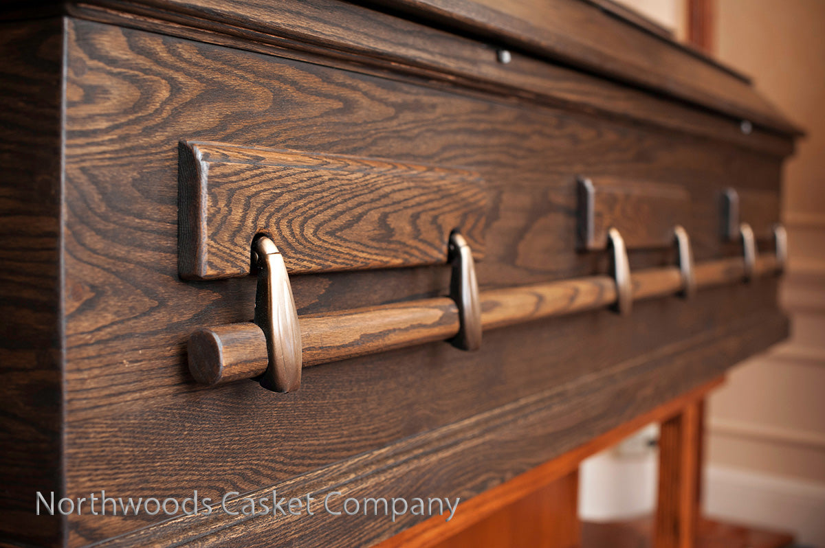 American Heritage Oak Casket in Mission Oak