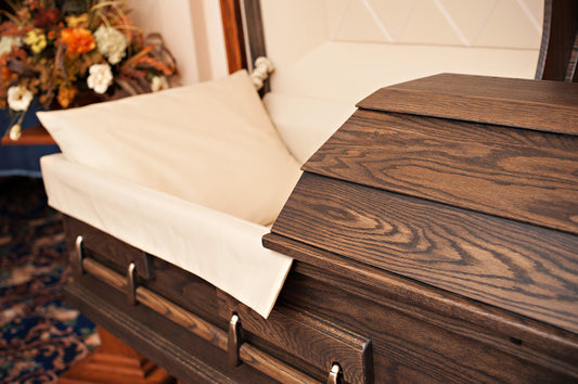 American Heritage Oak Casket in Mission Oak