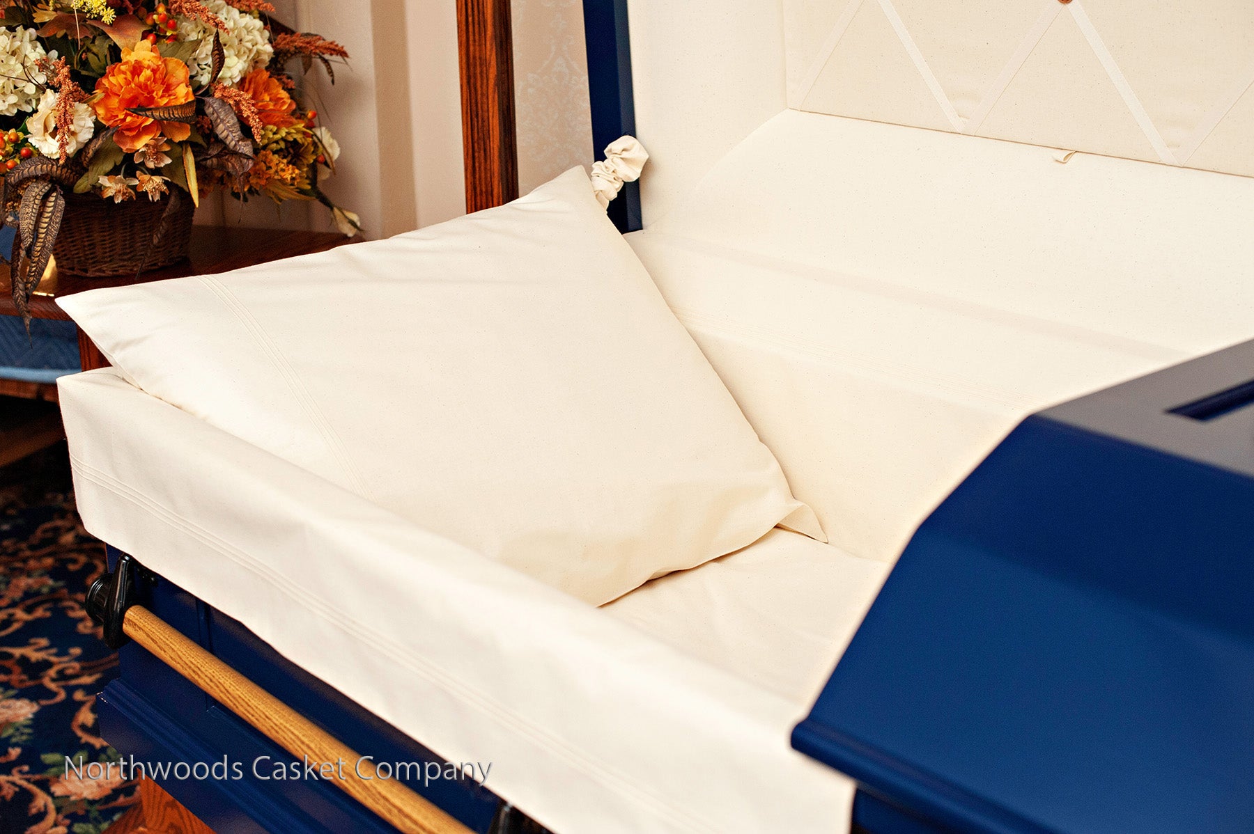 Casket in Midnight Blue – Northwoods Casket Company