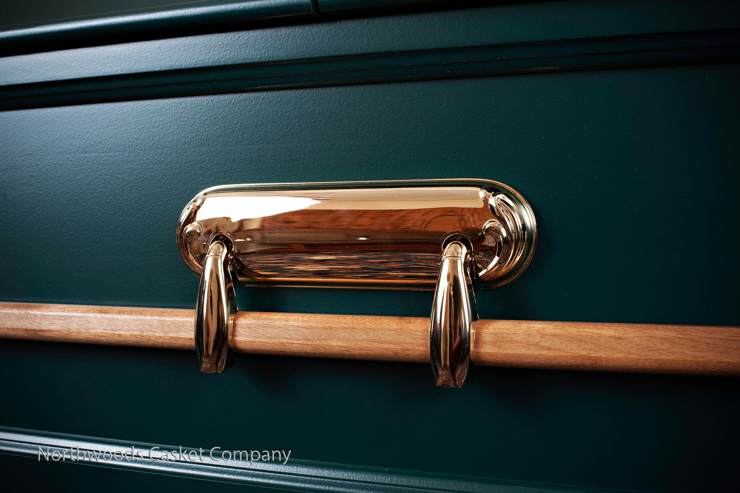 Craftsman Pine Casket in Emerald Green