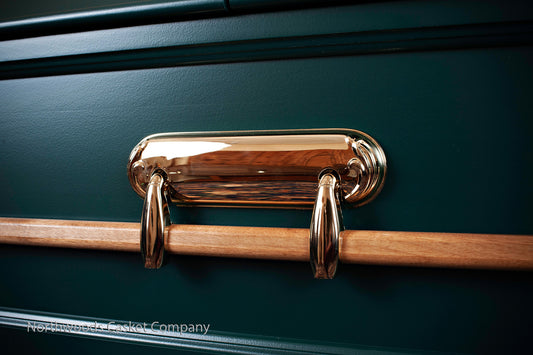 Craftsman Pine Casket in Emerald Green