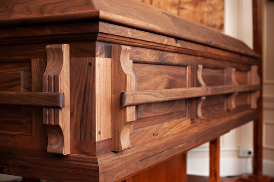 Walnut Casket with Craftsman Handles