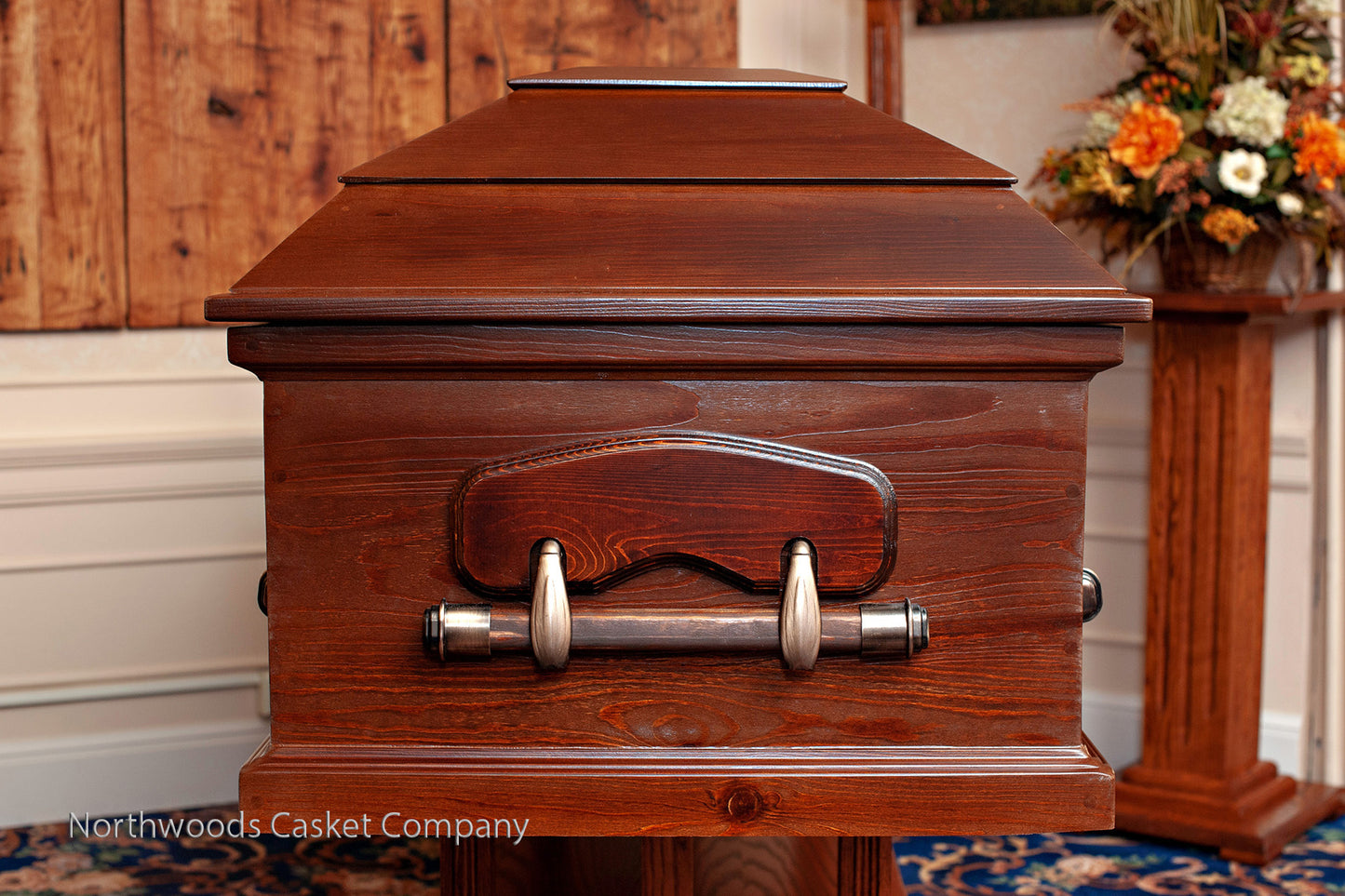 American Heritage Pine Casket in Tavern Brown