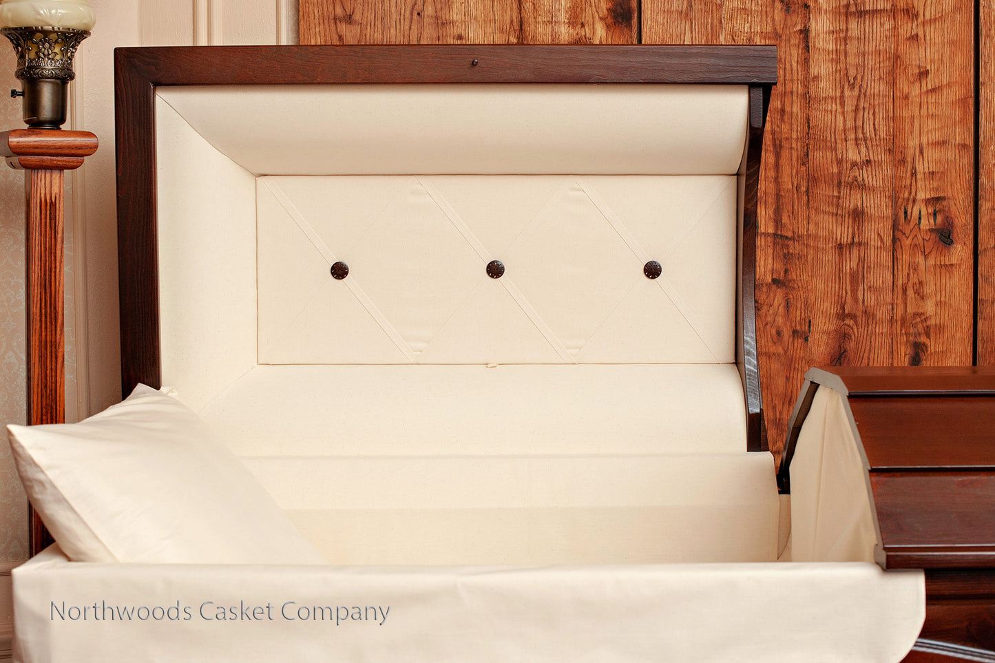 American Heritage Pine Casket in Tavern Brown