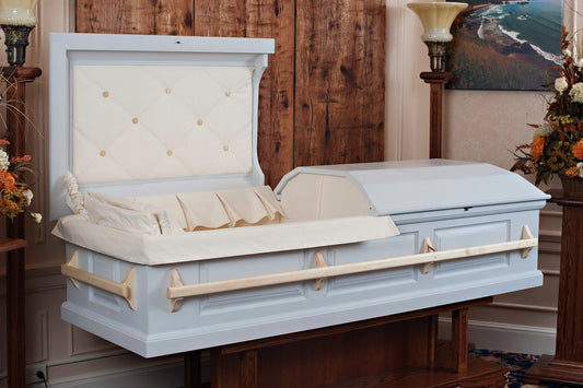 Craftsman Casket in Hand-Painted Antique White