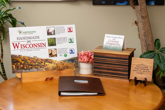 Display Set for Northwoods Caskets and/or Urns