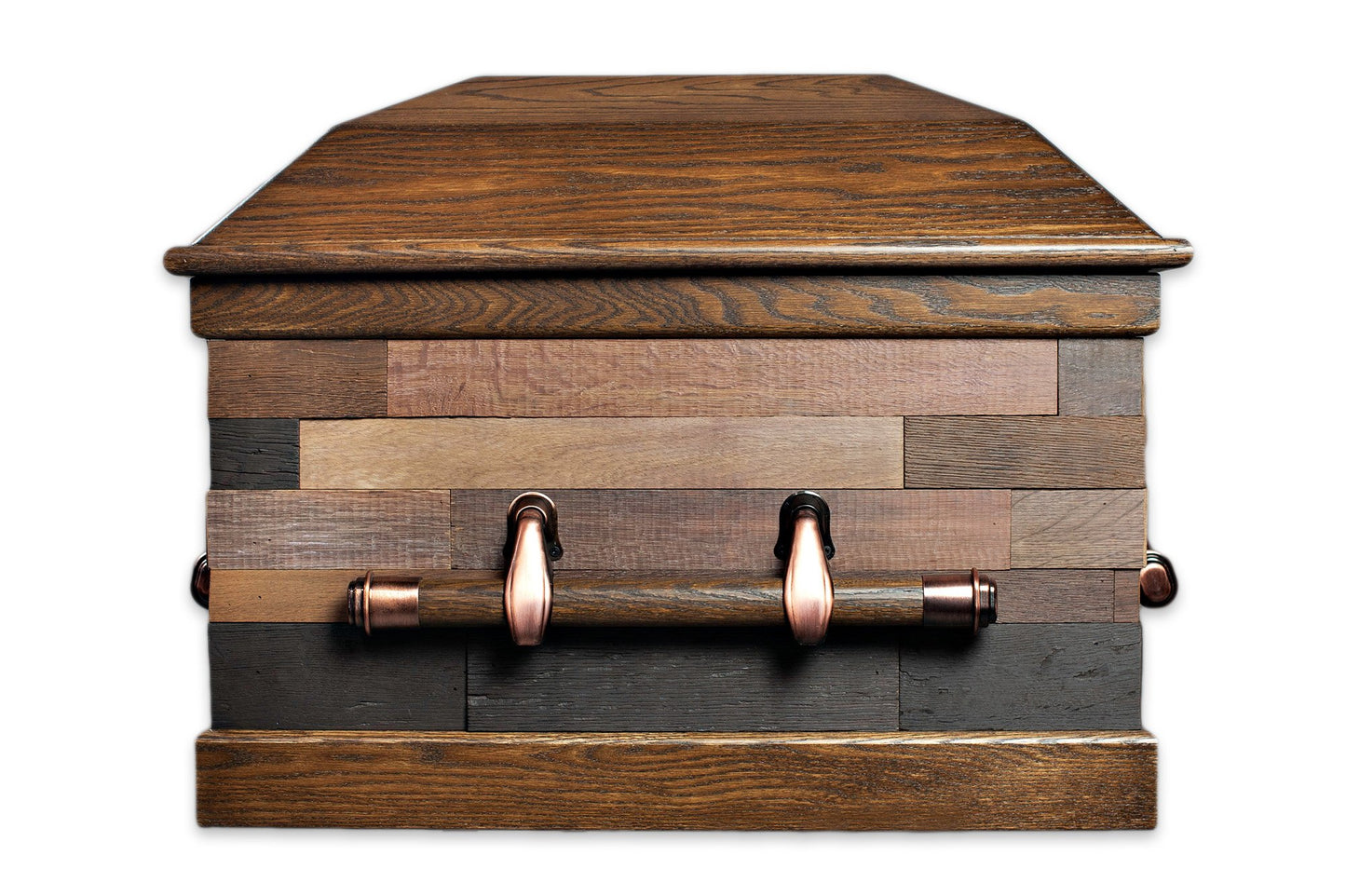 Reclaimed Wine and Whiskey Barrel White Oak Casket