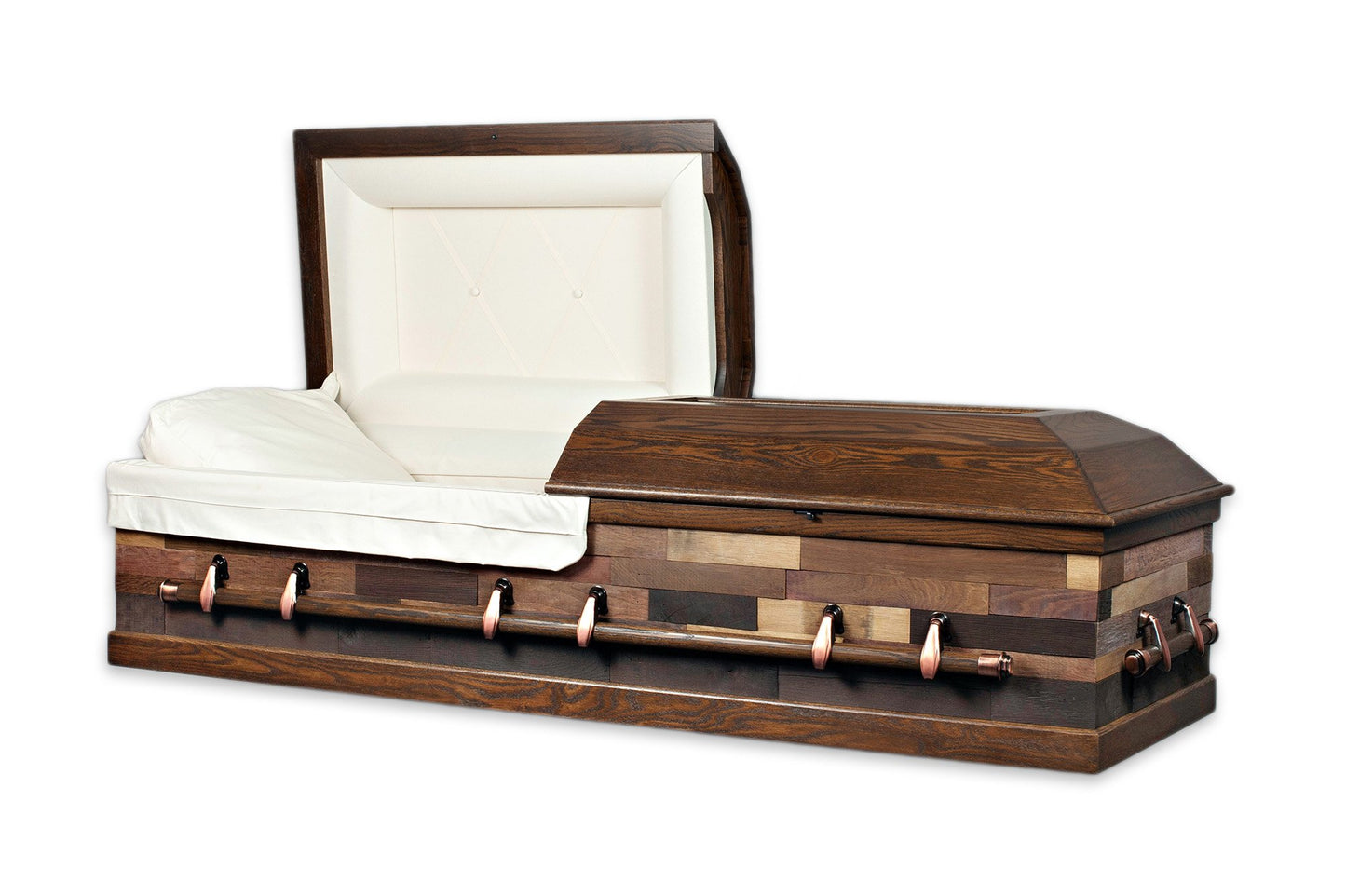 Reclaimed Wine and Whiskey Barrel White Oak Casket