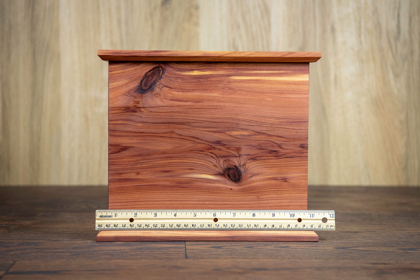 Cedar Cremation Urn in Candor Style, Companion Size