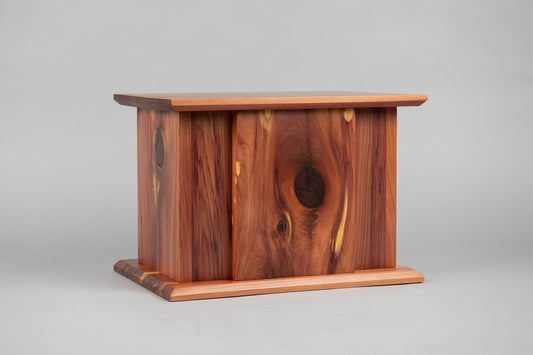 Cedar Cremation Urn in Candor Style, Large Adult Size ~