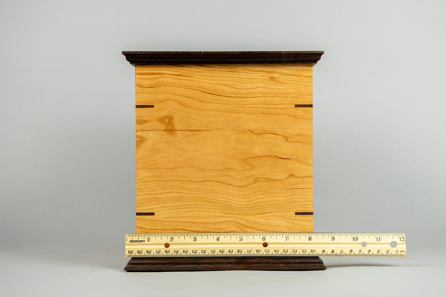 Cherry and Walnut Cremation Urn in Craftsman Style, Companion Size