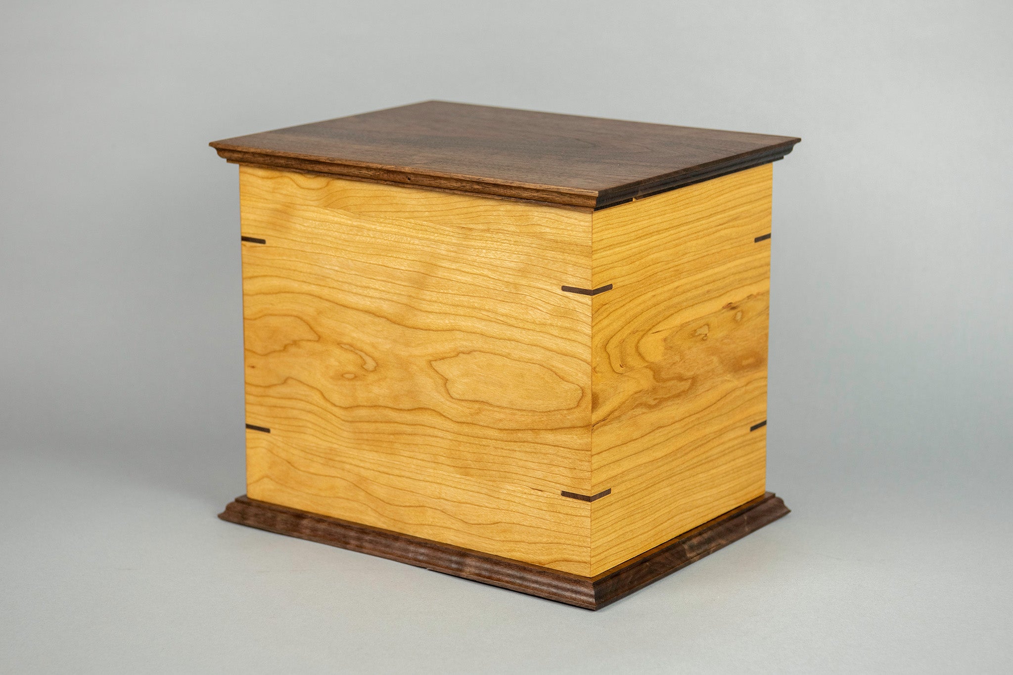 Cherry and Walnut Cremation Urn in Craftsman Style, Companion Size ...