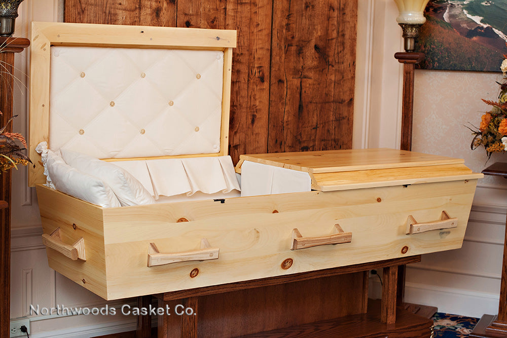 Old World Pine Casket in Satin Amber