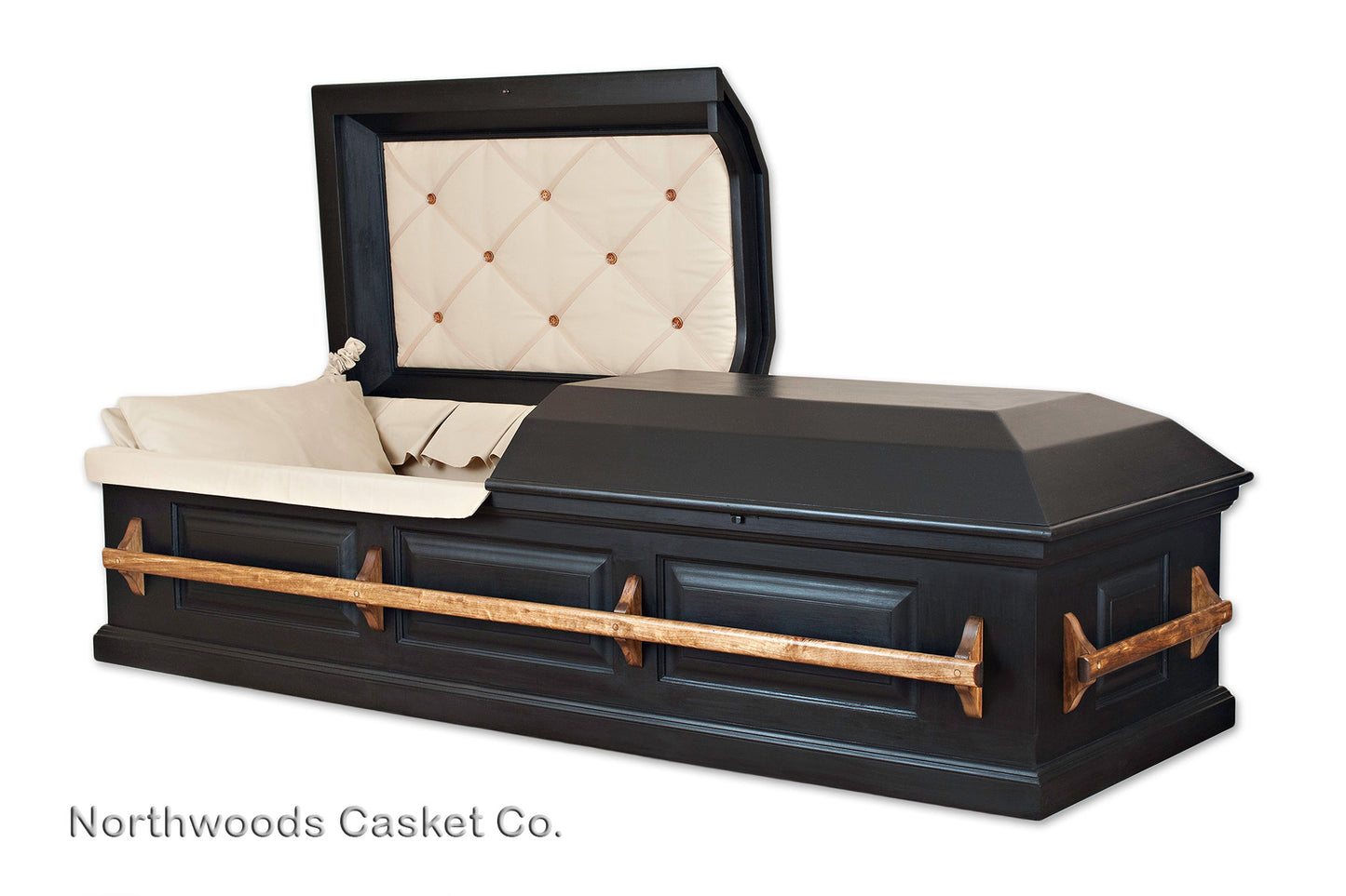 Pine Casket in Classic Black