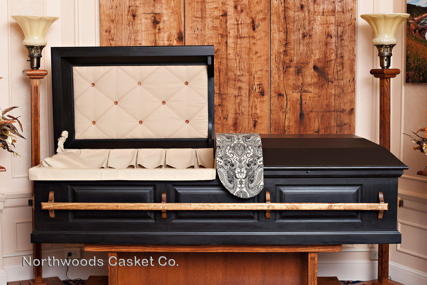 Pine Casket in Classic Black