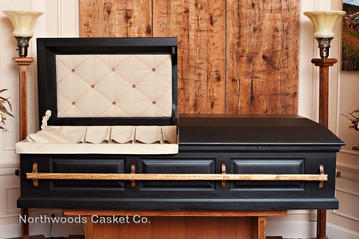 Pine Casket in Classic Black