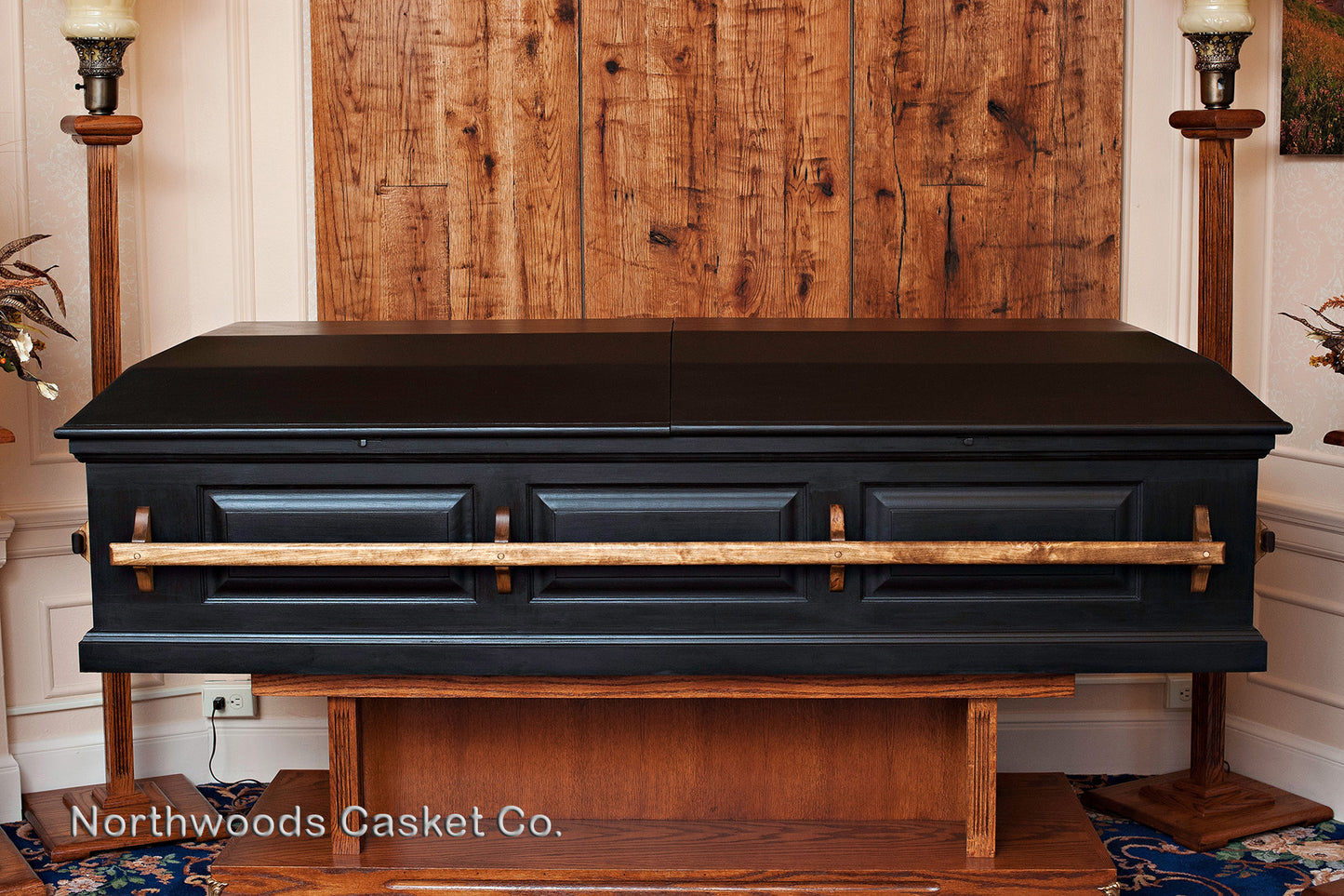 Pine Casket in Classic Black