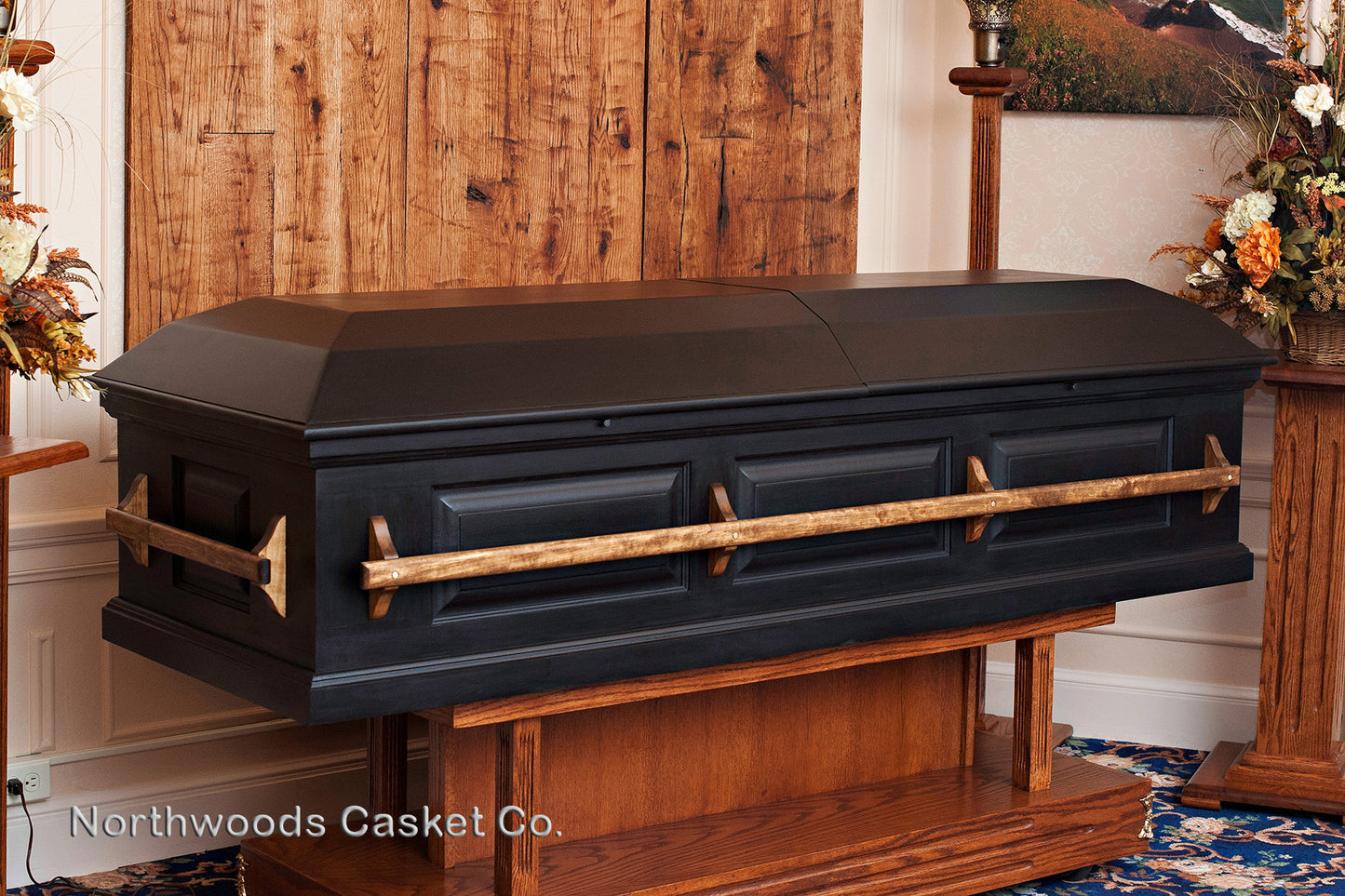 Pine Casket in Classic Black