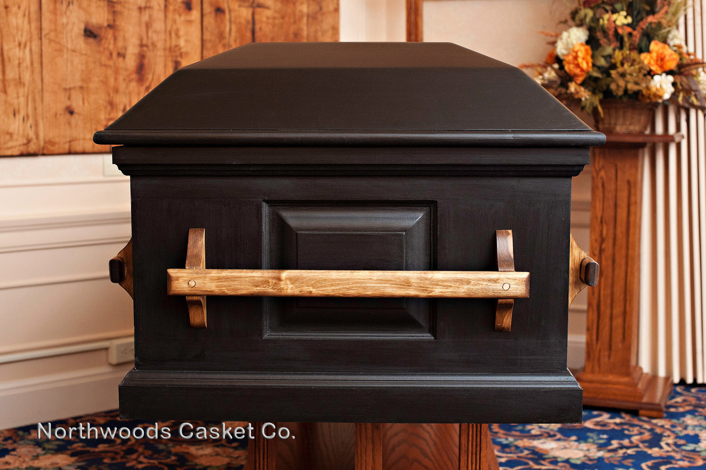 Pine Casket in Classic Black