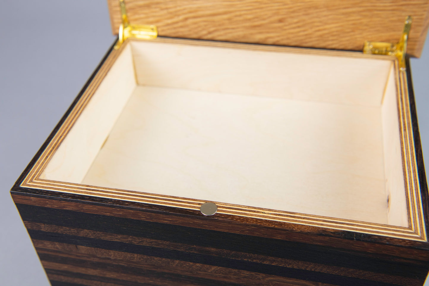 Wine and Whiskey Barrel Aged Oak Cremation Urn, Standard Adult Size, Memento