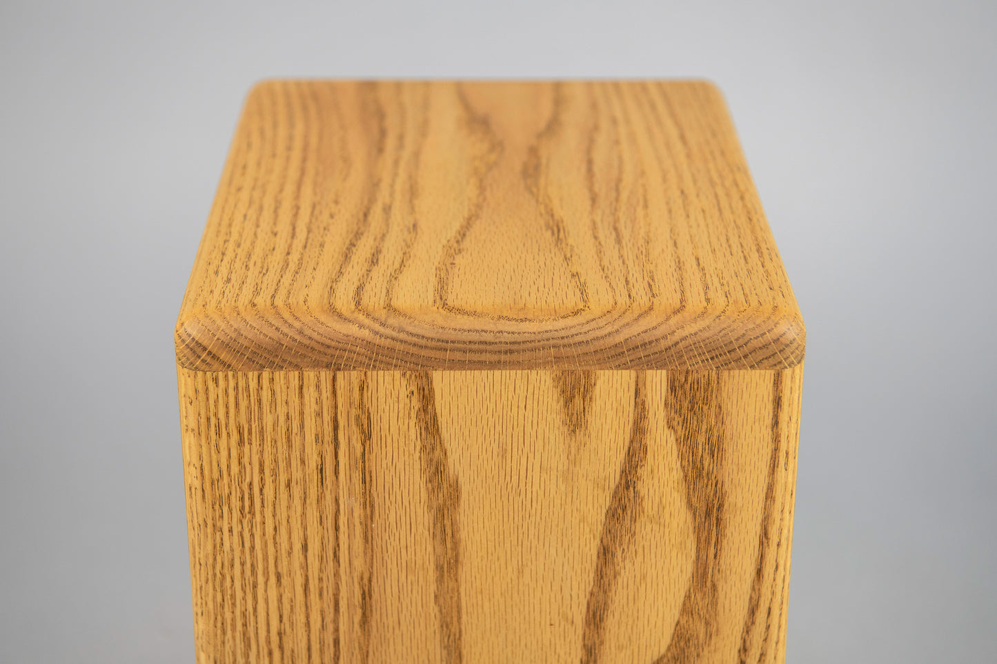 Oak Cremation Urn in Prudence Style, Companion Size