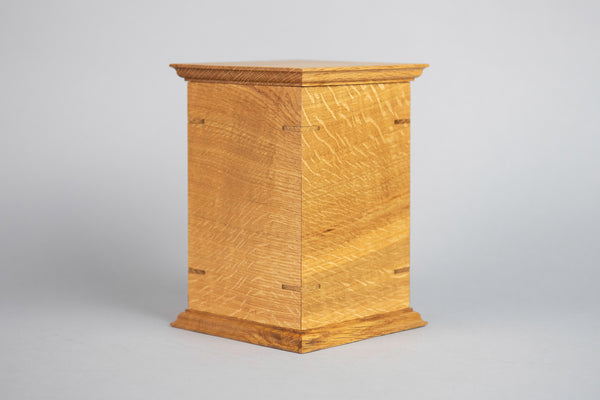 Quarter Sawn White Oak Cremation Urn in Craftsman Style, Sharing Size ...