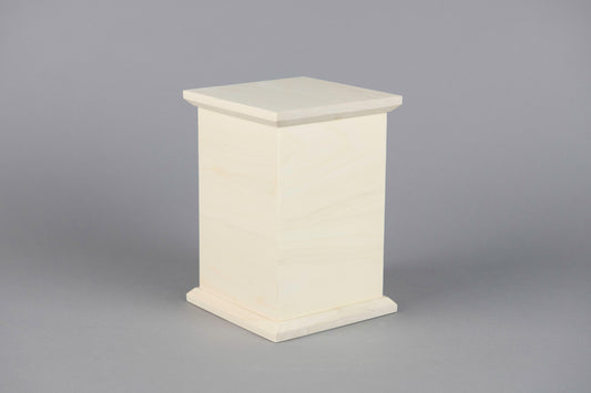 Unfinished Aspen Cremation Urn in Candor Style, Sharing Size, Large