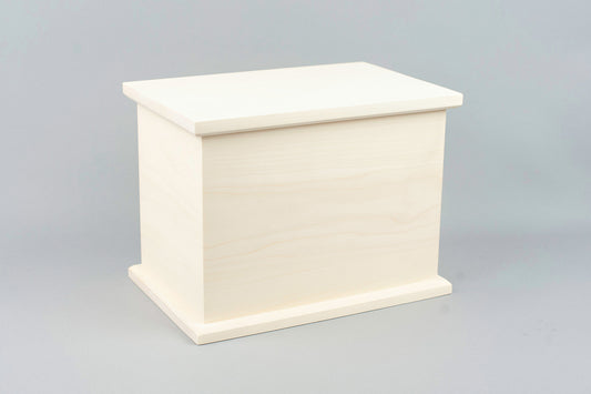 Unfinished Aspen Cremation Urn in Candor Style, Standard Adult Size