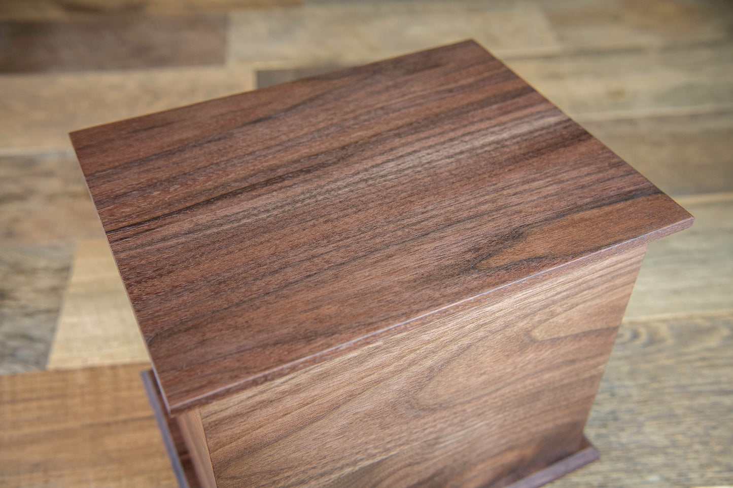 Walnut Cremation Urn in Candor Style, Companion Size