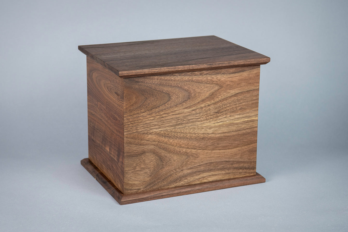 Walnut Cremation Urn in Candor Style, Companion Size