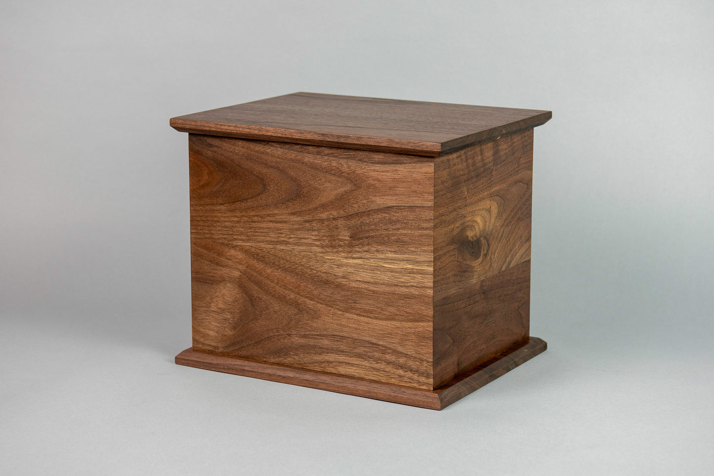 Walnut Cremation Urn in Candor Style, Companion Size