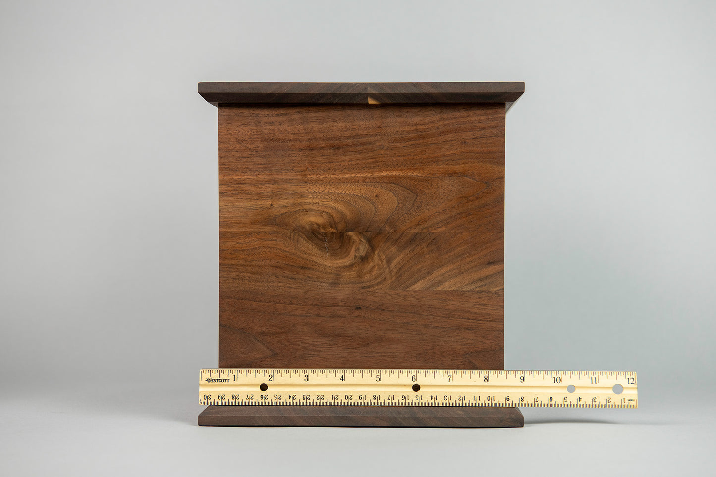 Walnut Cremation Urn in Candor Style, Companion Size