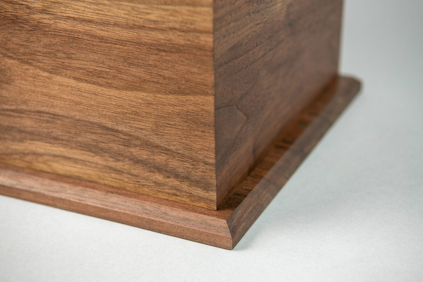 Walnut Cremation Urn in Candor Style, Companion Size