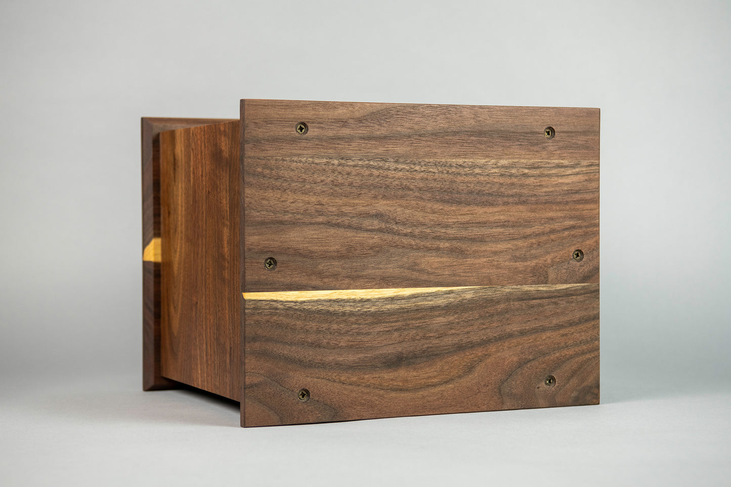 Walnut Cremation Urn in Candor Style, Companion Size