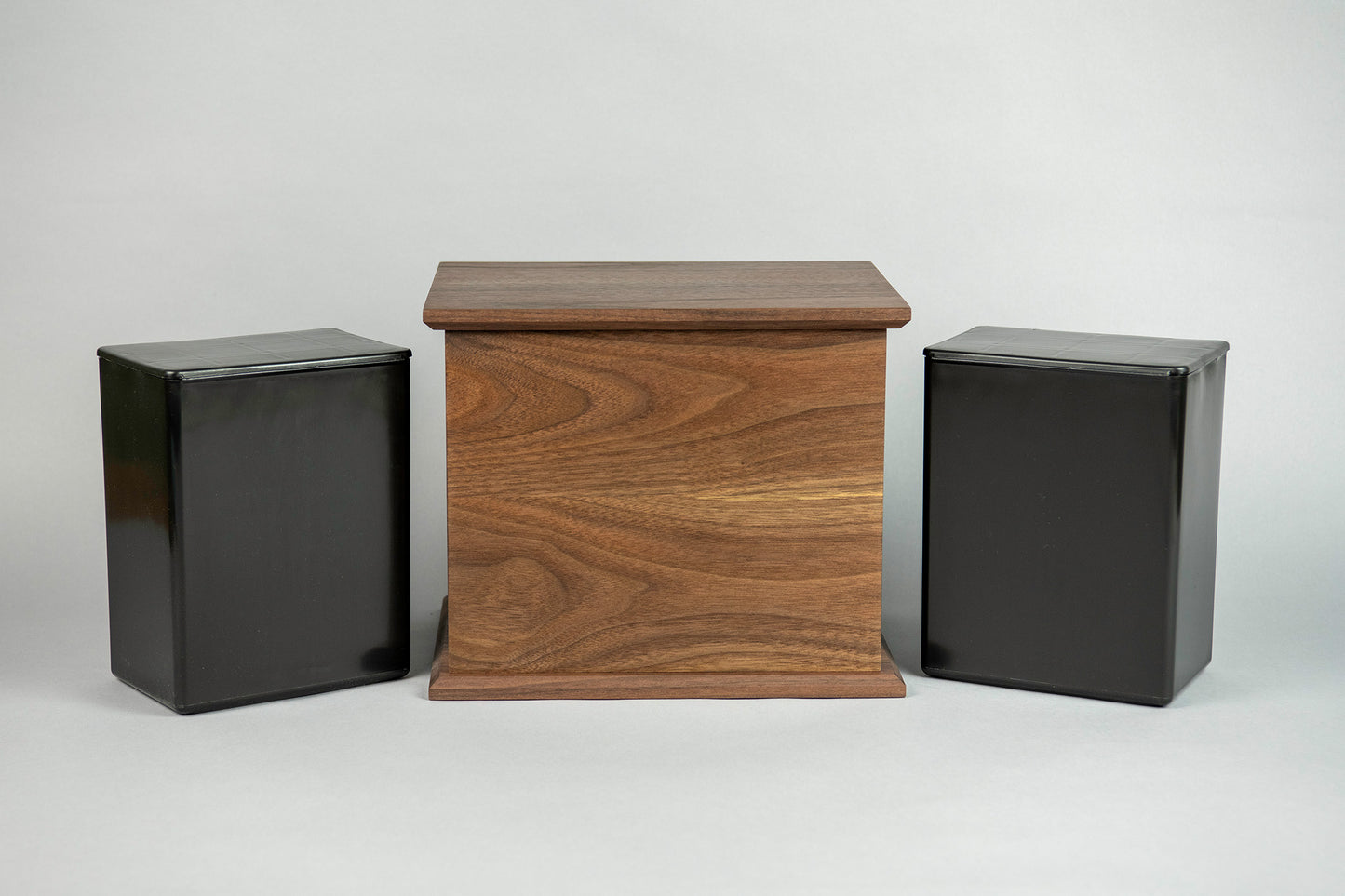 Walnut Cremation Urn in Candor Style, Companion Size