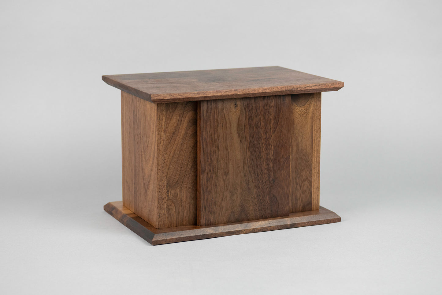 Walnut Cremation Urn in Candor Style, Large Adult Size